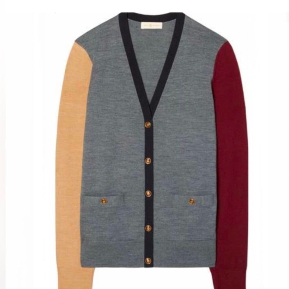 Tory Burch Colorblock M Cardigan Sweater, In Excellent preloved condition!